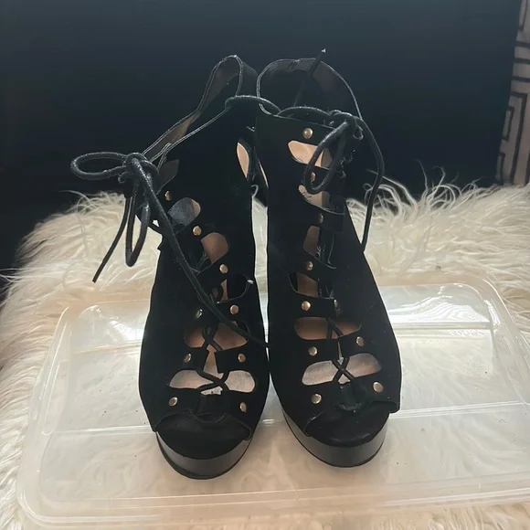 Shoes Black Inch Platform Heels Gently Used Poshmark